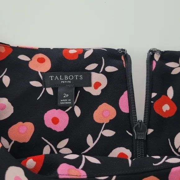 Talbots floral fit and flair dress - Picture 2 of 13